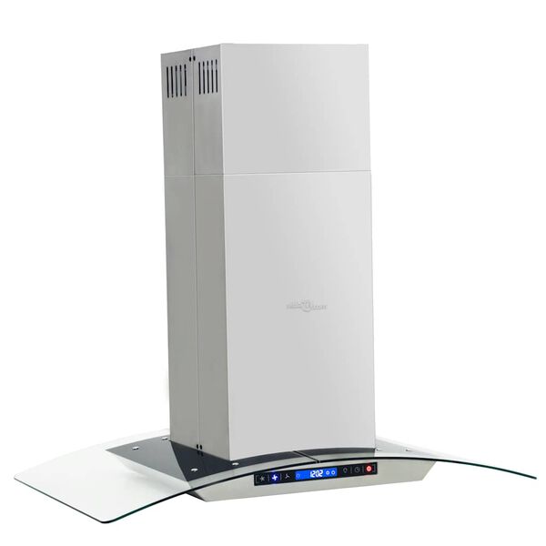 vidaXL Cappa a Isola 90cm con Display LCD e Sensore Touch 756 m&sup3;/h LED