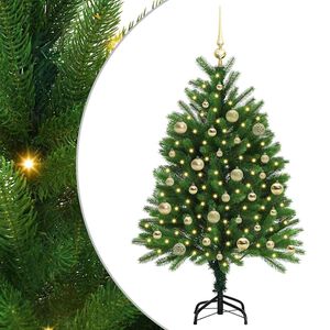 vidaXL Albero di Natale con 150 LED con supporto Verde 120 cm PE