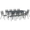 vidaXL Set da Pranzo per Giardino 11 pcs Antracite