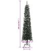 vidaXL Albero di Natale Artificiale Sottile con Base Verde 240 cm PVC
