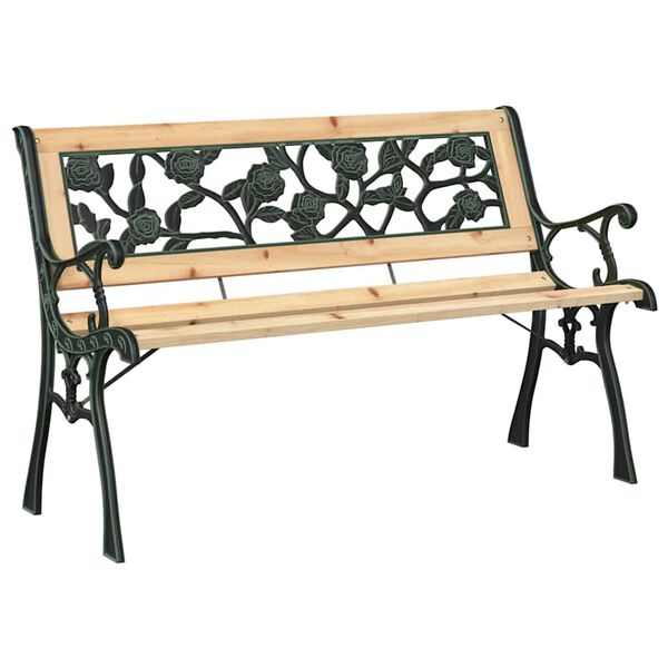 vidaXL Panchina da giardino con cuscino Marrone 116 x 54 x 73 cm legno