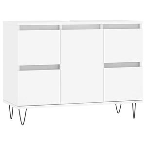 vidaXL Mobile da Bagno Bianco 80x33x60 cm in Legno Multistrato