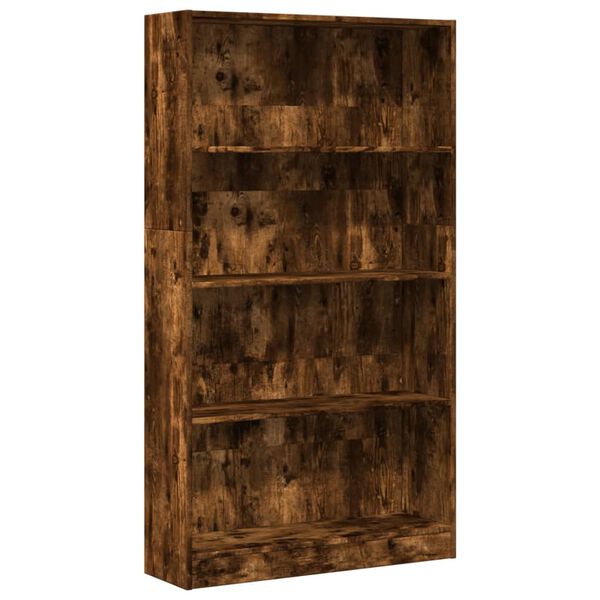 vidaXL Libreria Rovere Fumo 80x24x143 cm in Legno Multistrato