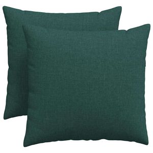 vidaXL Cuscini da Divano 2 pcs Verde Scuro 50 x 50 cm Tessuto