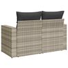 vidaXL Divano da Giardino con Cuscini 2 Posti Grigio Chiaro Polyrattan