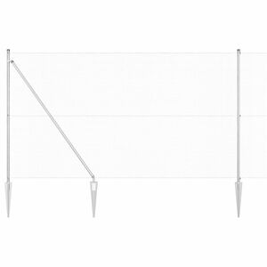 vidaXL Palo della recinzione Argento