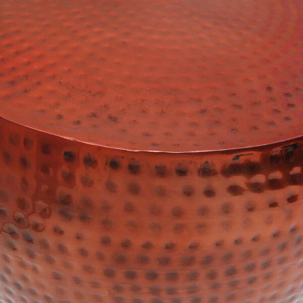 vidaXL Tavolino da Salotto Rotondo Alluminio con Finitura Rame Marrone