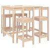 vidaXL Set Bar da Giardino 5 pz in Legno Massello di Pino