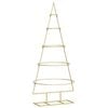 vidaXL Albero di Natale in metallo con supporto Oro 125 cm