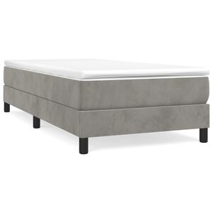 vidaXL Struttura Letto a Rete a Molle Grigio Chiaro 80x200 cm Velluto