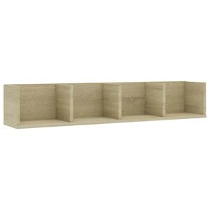 vidaXL Scaffale Porta CD Parete Rovere Sonoma 100x18x18 cm Multistrato