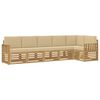 vidaXL Set di divani da esterno 6 pcs Bianco e Beige