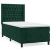 vidaXL Giroletto a Molle con Materasso Verde Scuro 100x200 cm Velluto