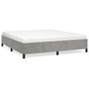vidaXL Giroletto senza Materasso Grigio Chiaro 180x200 cm Velluto