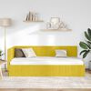 vidaXL Cornice del letto ad angolo Giallo 100 cm x 200 cm Velluto