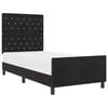 vidaXL Letto a molle con testiera Nero 100 x 200 cm Velluto