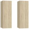 vidaXL Mobili TV 2pz Rovere Sonoma 30,5x30x90 cm in Legno Multistrato