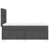 vidaXL Giroletto a Molle con Materasso Grigio Scuro 90x200 cm Tessuto
