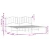 vidaXL Giroletto con Testiera Metallo Bianco 193x203 cm
