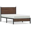 vidaXL Giroletto senza Materasso in Metallo Rovere Marrone 100x200 cm