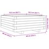 vidaXL Fioriera da Giardino 60x60x26,5 cm in Legno Massello di Douglas