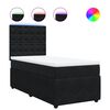 vidaXL Giroletto a Molle con Materasso Nero 90x190 cm in Velluto