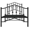 vidaXL Giroletto con Testiera e Pediera Metallo Nero 80x200 cm