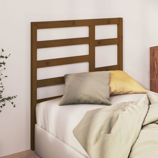 vidaXL Testiera per Letto ambra 106x4x104 cm in Legno Massello di Pino