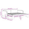 vidaXL Divano Letto Estraibile Materassi Grigio Scuro 100x200 Tessuto