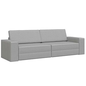vidaXL Divano letto Grigio Nuvola 245 x 78 x 77 cm Tessuto
