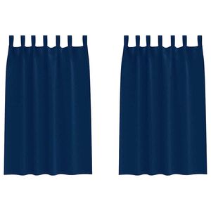 vidaXL Tende Blackout con Anelli 2 pcs Blu Scuro 175 x 140 cm