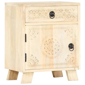vidaXL Comodino 40x30x50 cm in Legno Massello di Mango