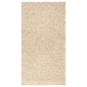 vidaXL Tappeto ZIZUR Beige 60x110 cm Aspetto Iuta Interni ed Esterni