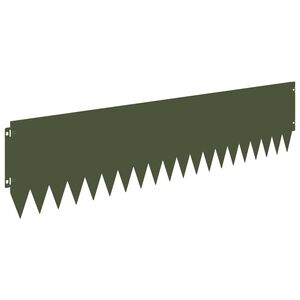 vidaXL Bordura per Prato 20 pcs 103 x 25 cm Acciaio Verde Oliva