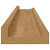 vidaXL Scaffale da parete con lo scaffale 4 pcs Marrone 60 x 9 x 3 cm