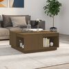 vidaXL Tavolino da Salotto ambra 80x81x36,5 cm Legno Massello di Pino