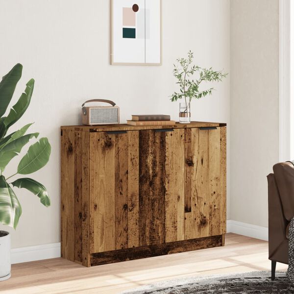 vidaXL Credenza Legno Antico 90,5x30x70 cm in Truciolato