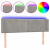 vidaXL Testiera Grigio Chiaro a LED 147x16x78/88 cm in Velluto