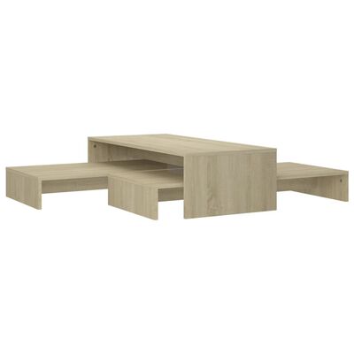 vidaXL Set Tavolini Estraibili Rovere Sonoma 100x100x26,5 Multistrato