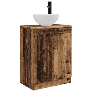 vidaXL Mobile da bagno con lavabo Legno antico 54 x 35 x 83 cm