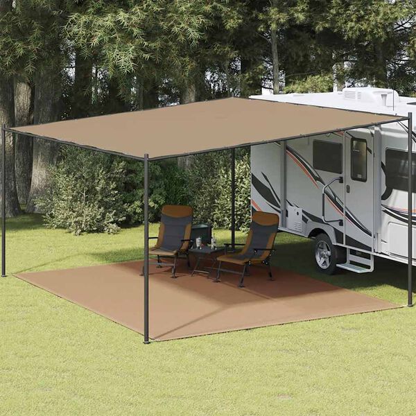vidaXL Tappeto da Tenda 400x500 cm Grigio Talpa