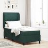 vidaXL Letto a molle con materasso Verde Scuro 200 x 80 cm Poliestere