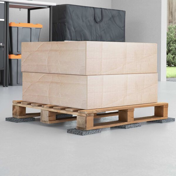 vidaXL Rullo in gomma Nero Gomma