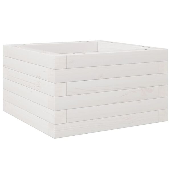 vidaXL Fioriera da Giardino Bianca 40x40x23 cm Legno Massello di Pino