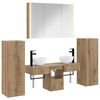 vidaXL Set di mobili per il bagno 6 pcs Rovere Artigianale