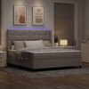 vidaXL Letto a Sorgente LED con materasso Talpa 180 x 200 cm Tessuto