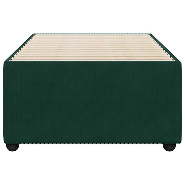 vidaXL Giroletto senza Materasso Verde Scuro 100x200 cm in Velluto