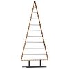 vidaXL Albero di Natale in metallo con supporto Nero 210 cm Acciaio