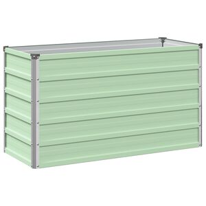 vidaXL Letto rialzato da giardino Verde Pastello 100 x 40 x 55 cm