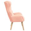 vidaXL poltrona Rosa 69 x 74 x 93 cm Tessuto Sherpa